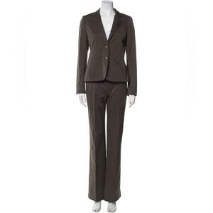 Theory Grey Brown Women's Suit Set Size 6 Blazer, 4 Trousers